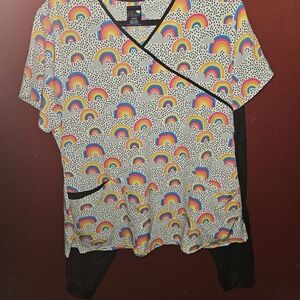 Chloe Multicolor Rainbow Print Top